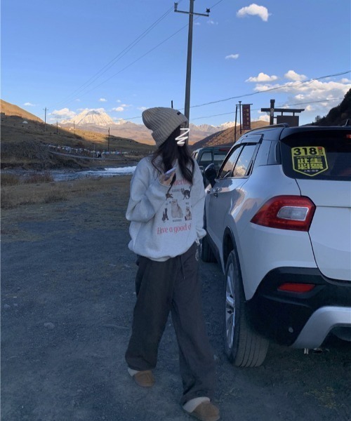 「almo」 スウェットカットソー FREE アイボリー レディース_画像7