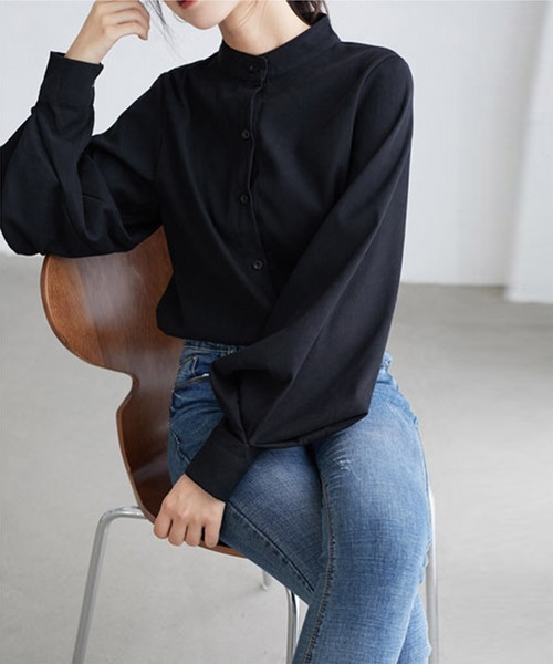 「aimoha」 長袖ブラウス X-LARGE ブラック レディース_画像2