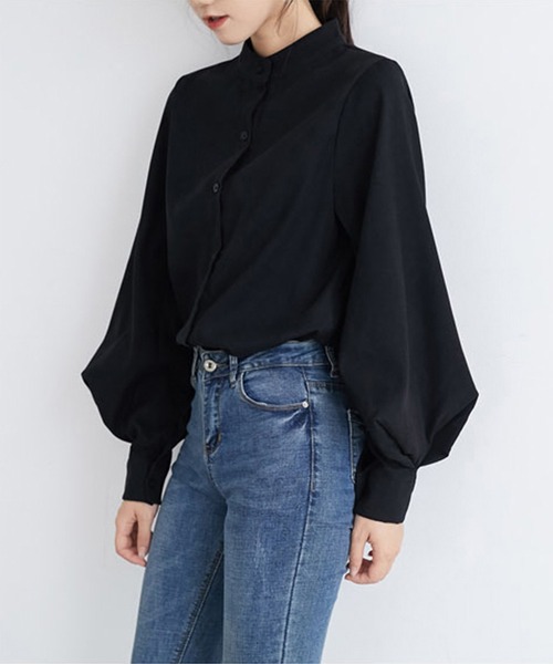 「aimoha」 長袖ブラウス X-LARGE ブラック レディース_画像3
