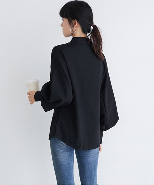 「aimoha」 長袖ブラウス X-LARGE ブラック レディース_画像4