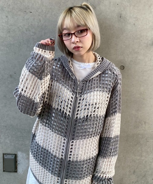 キャンディストリッパー MESH KNIT フーディー Candy Stripper（キャンディーストリッパー） パーカー MESH KNIT