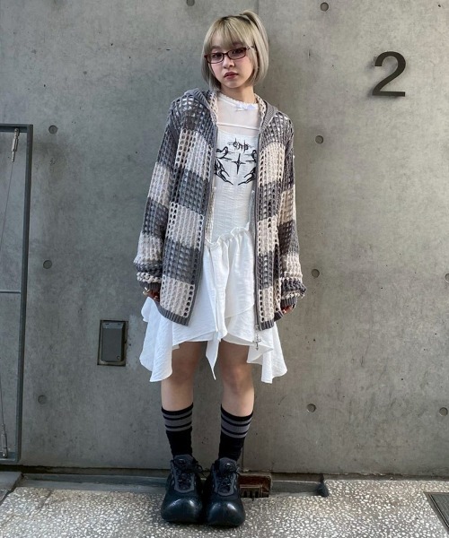 Candy Stripper（キャンディーストリッパー） パーカー MESH KNIT