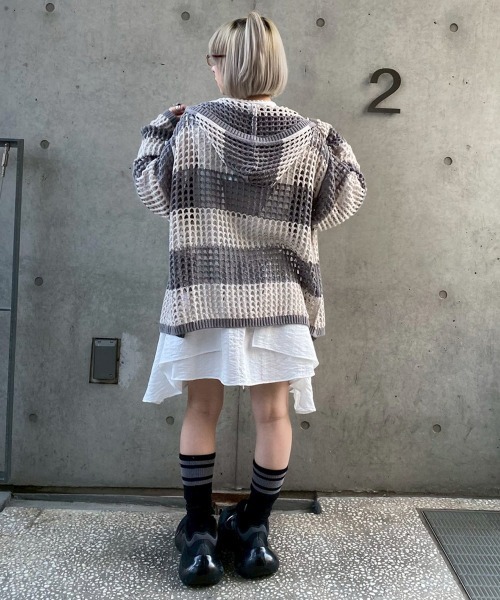 Candy Stripper（キャンディーストリッパー） パーカー MESH KNIT