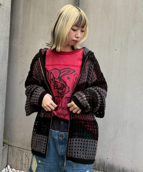 Candy Stripper（キャンディーストリッパー） パーカー MESH KNIT