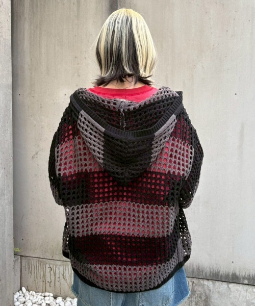 Candy Stripper（キャンディーストリッパー） パーカー MESH KNIT