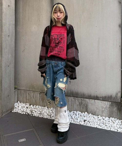 Candy Stripper（キャンディーストリッパー） パーカー MESH KNIT