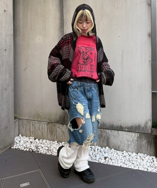 Candy Stripper（キャンディーストリッパー） パーカー MESH KNIT