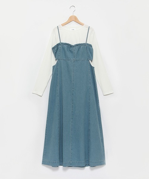 「petit main LIEN」 サロペットスカート FREE アイボリー レディース_画像8