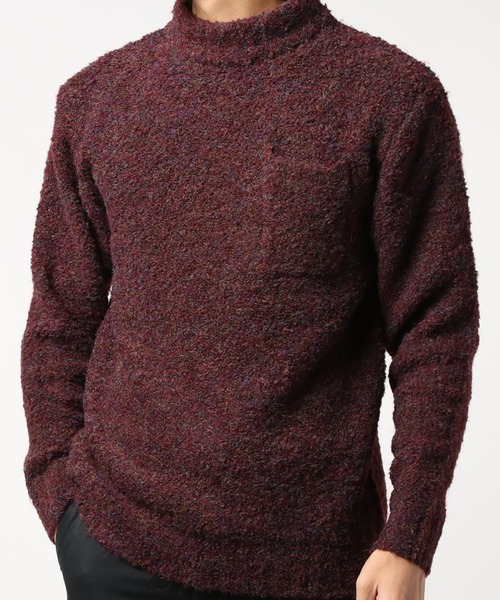 「WESTSEA」 長袖ニット L ワイン メンズ_画像9