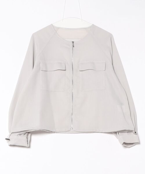 「INTERPLANET」 ブルゾン FREE チャコールグレー レディース_画像3