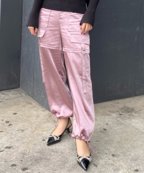 「LILY BROWN」 パンツ 0 ベージュ レディース_画像3