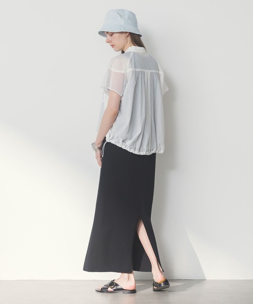 「Gready Brilliant」 半袖ブラウス 38 ネイビー レディース_画像7