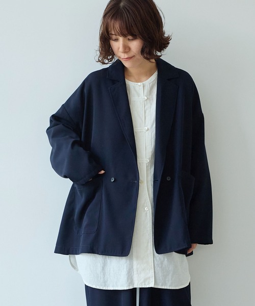 yuni ジャケット テーラードジャケット ウールビスコース oversized