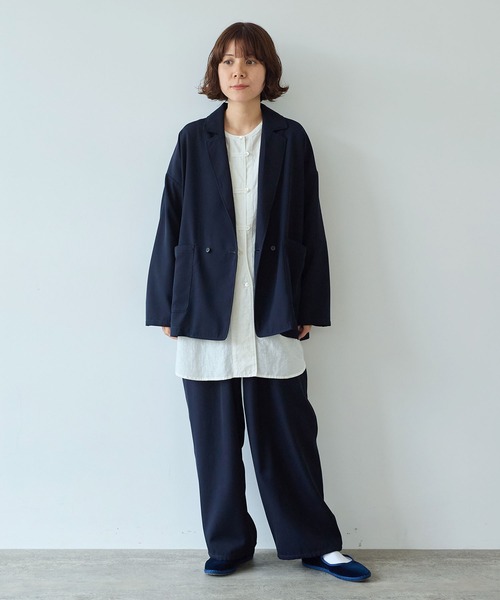 yuni ジャケット テーラードジャケット ウールビスコース oversized