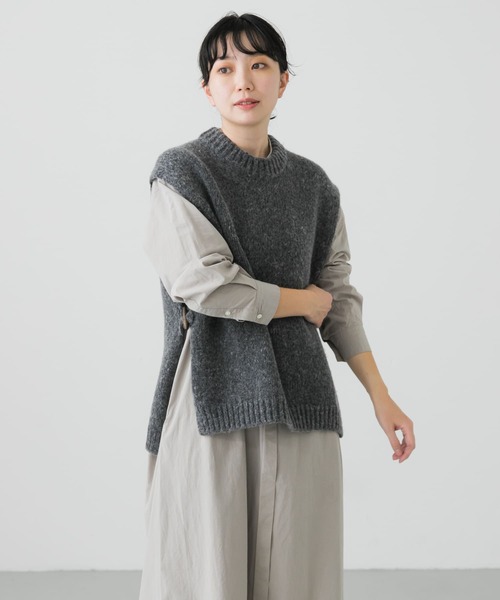 かぐれ ニットベスト FREE ベージュ レディース : ZOZOTOWN Yahoo!店