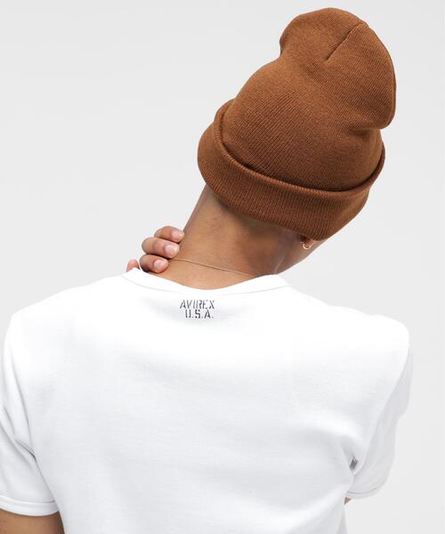 AVIREX（アヴィレックス） ニット帽 ニットキャップ VARSITY LOGO KNIT