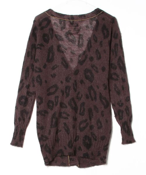 「MUVEIL」 ニットカーディガン FREE ブラウン レディース_画像2