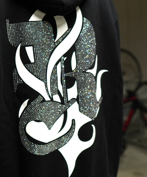 「REFLEM」 ジップアップパーカー FREE ブラック×ホワイト レディース_画像5