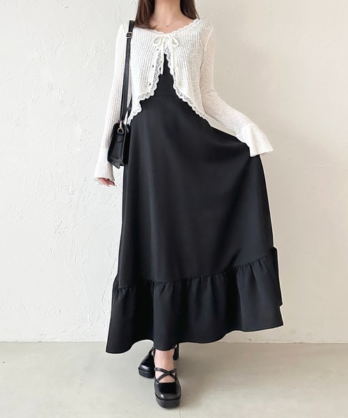 「apres jour」 キャミソールワンピース X-LARGE チャコールグレー レディース_画像5