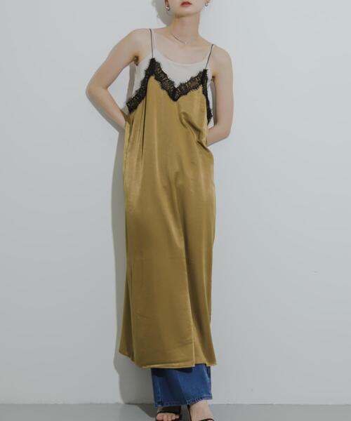 「SENSE OF PLACE by URBAN RESEARCH」 キャミソールワンピース ONE ネイビー レディース_画像3