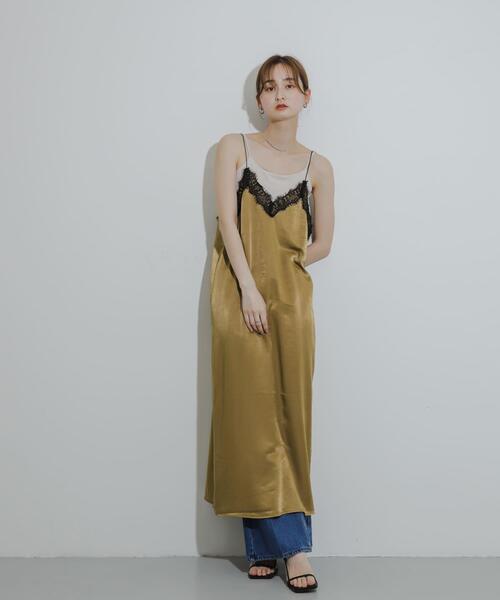 「SENSE OF PLACE by URBAN RESEARCH」 キャミソールワンピース ONE ネイビー レディース_画像5