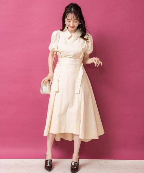 「NOELA」 シャツワンピース M ネイビー レディース_画像5