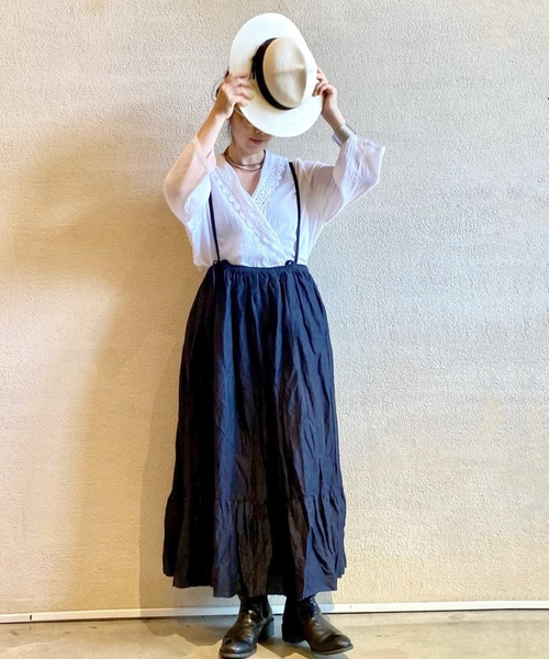 「JOURNAL STANDARD LUXE」 フレアスカート FREE ネイビー レディース