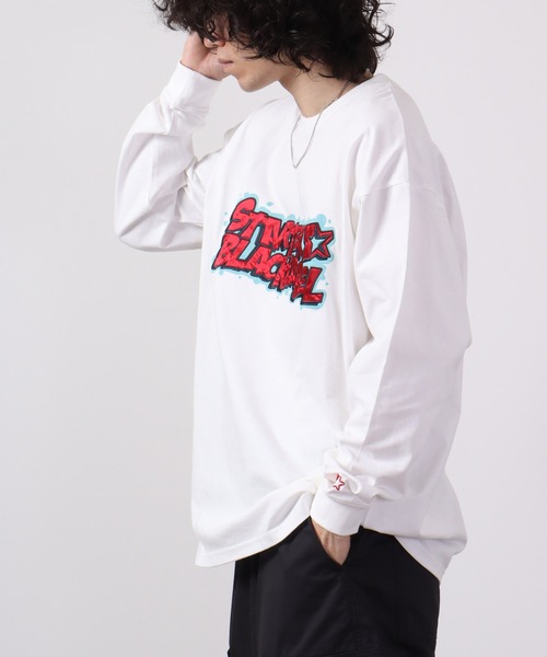 「STARTER BLACK LABEL」 長袖Tシャツ X-LARGE ブラック メンズ_画像2