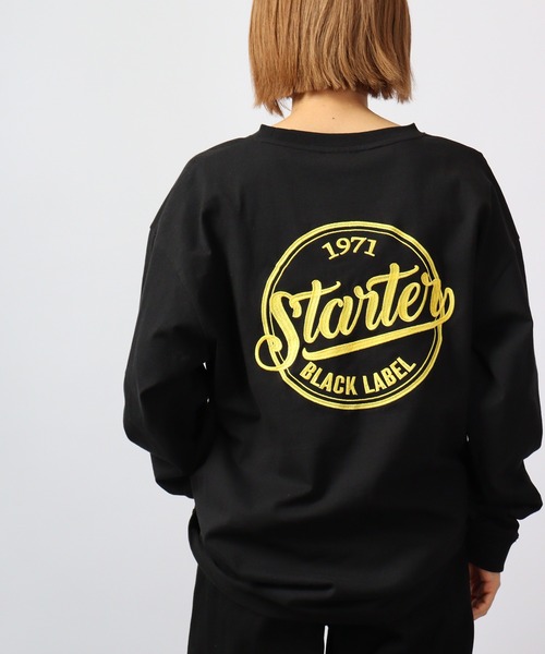 「STARTER BLACK LABEL」 長袖Tシャツ X-LARGE ブラック メンズ_画像9