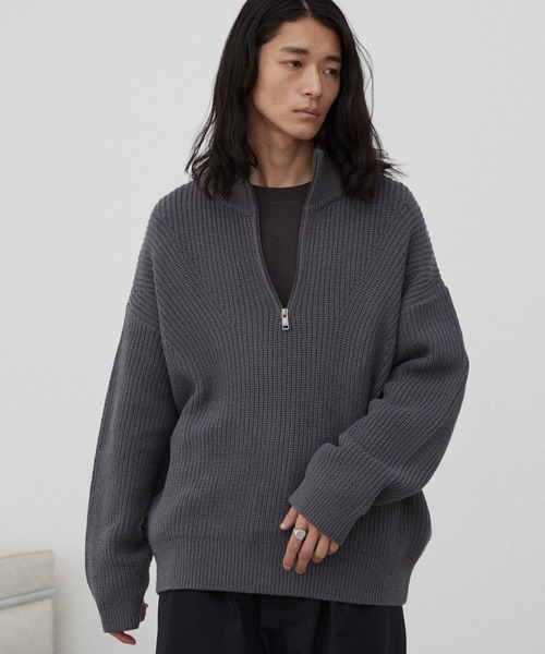 「WYM LIDNM」 長袖ニット M ベージュ メンズ_画像8