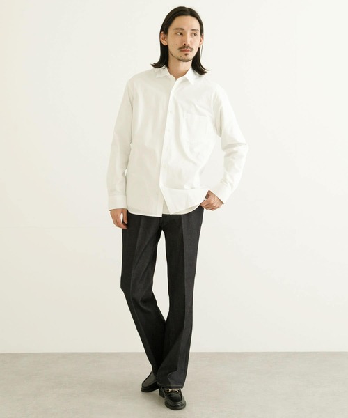 「THOMAS MASON」 長袖シャツ LARGE ロイヤルブルー メンズの画像