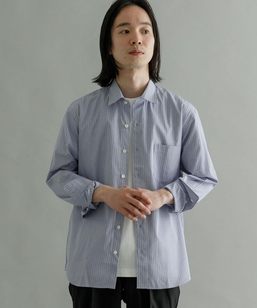 「THOMAS MASON」 長袖シャツ LARGE ロイヤルブルー メンズの画像