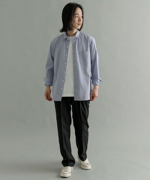 「THOMAS MASON」 長袖シャツ LARGE ロイヤルブルー メンズの画像