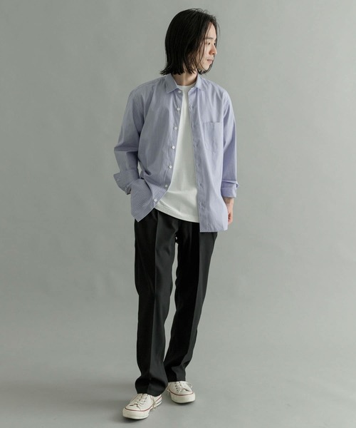 「THOMAS MASON」 長袖シャツ LARGE ロイヤルブルー メンズの画像