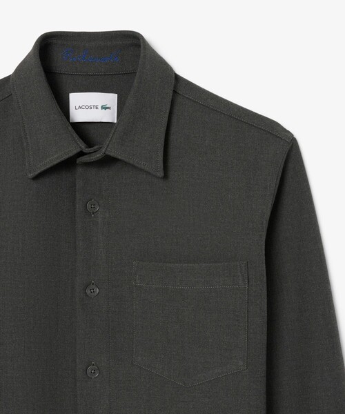 「LACOSTE」 長袖シャツ 40 グレー メンズの画像