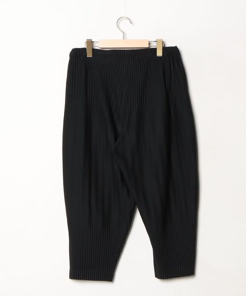 イッセイミヤケメン　サイドプリーツ黒 クロップドパンツ 2 HOMME PLISSE ISSEY MIYAKE 「HOMME MIYAKE」 クロップドパンツ 2