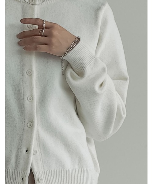 「Re:EDIT」 ニットカーディガン LARGE グレー系その他 レディース_画像5