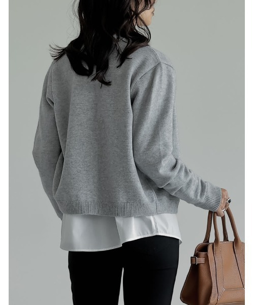 「Re:EDIT」 ニットカーディガン LARGE グレー系その他 レディース_画像6