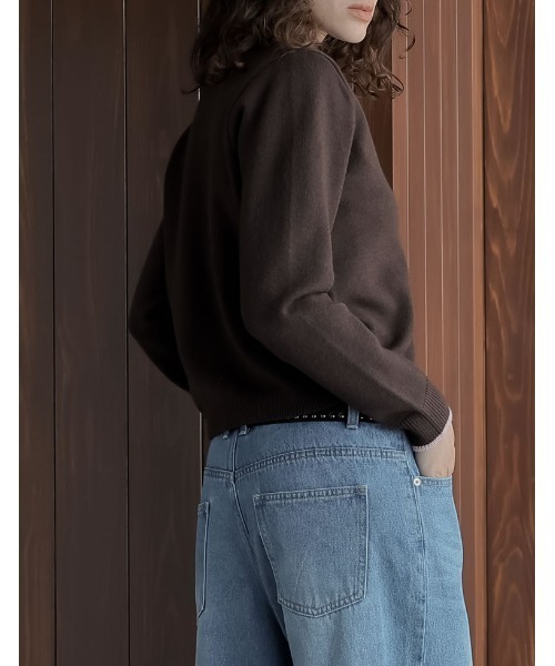 「Re:EDIT」 ニットカーディガン LARGE グレー系その他 レディース_画像9