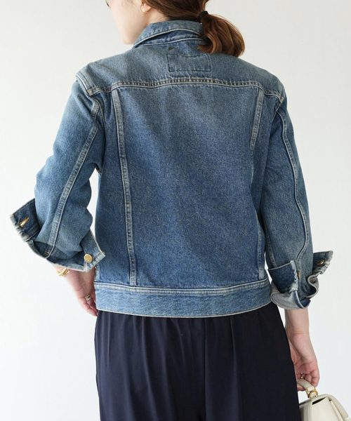 ゴールデングース　デニムジャケット　スタッズ　ステッチ加工　インディゴ GOLDEN GOOSE（ゴールデングース） デニムジャケット gジャン WASHED