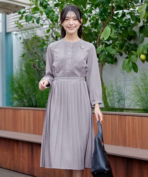 「Tiaclasse」 長袖ワンピース S ピンク レディース_画像9