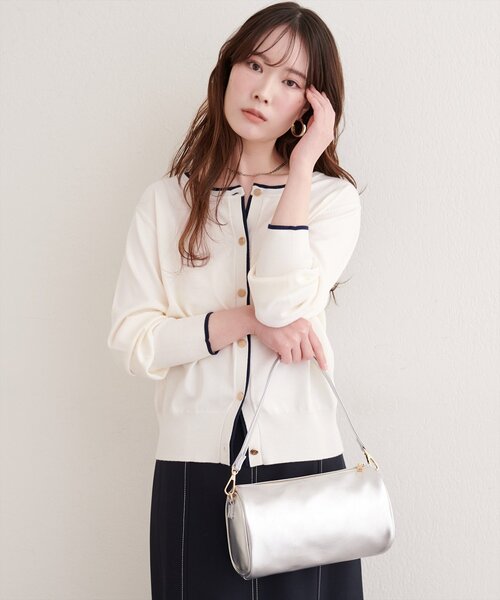 「natural couture」 ニットカーディガン FREE ベージュ レディース_画像3