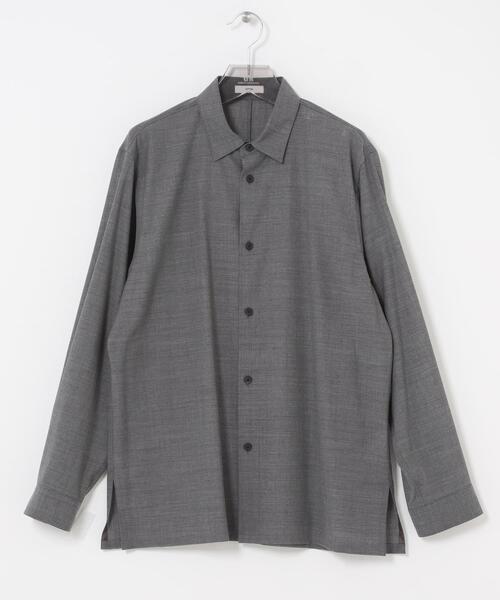 シャツ ATON　WOOL GAUZE LOOSE FIT SHIRTS メンズの画像
