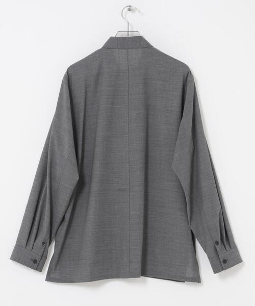 シャツ ATON　WOOL GAUZE LOOSE FIT SHIRTS メンズの画像