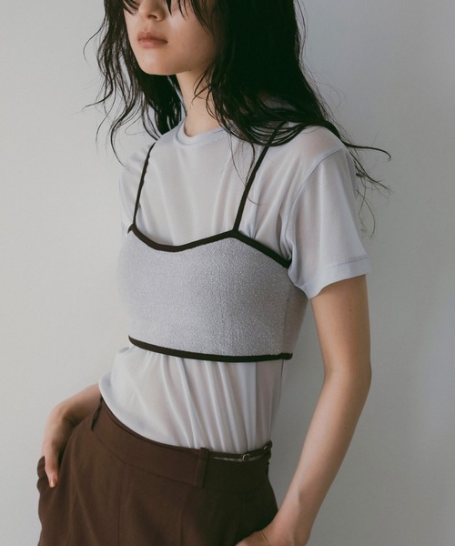 tシャツ Sheer Tulle T-Shirts レディースの画像