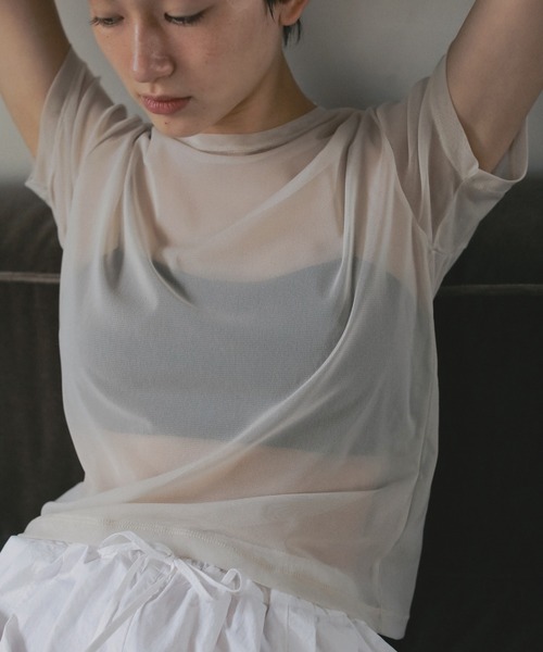 tシャツ Sheer Tulle T-Shirts レディースの画像