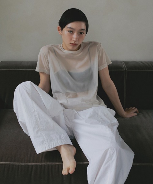 tシャツ Sheer Tulle T-Shirts レディースの画像