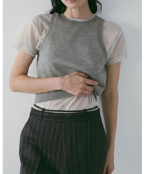 tシャツ Sheer Tulle T-Shirts レディースの画像