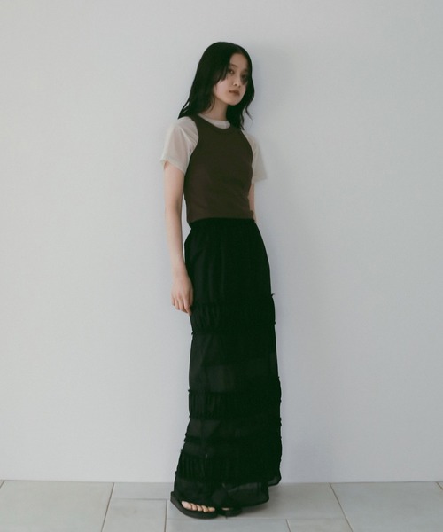 tシャツ Sheer Tulle T-Shirts レディースの画像