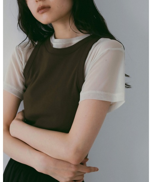 tシャツ Sheer Tulle T-Shirts レディースの画像
